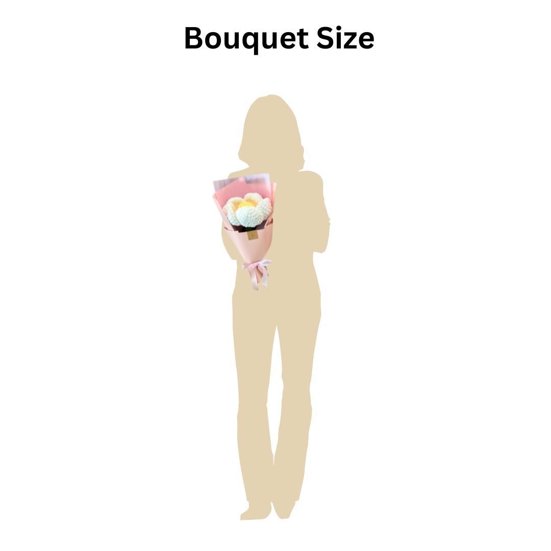 Gia White Crochet Artificial Bouquet