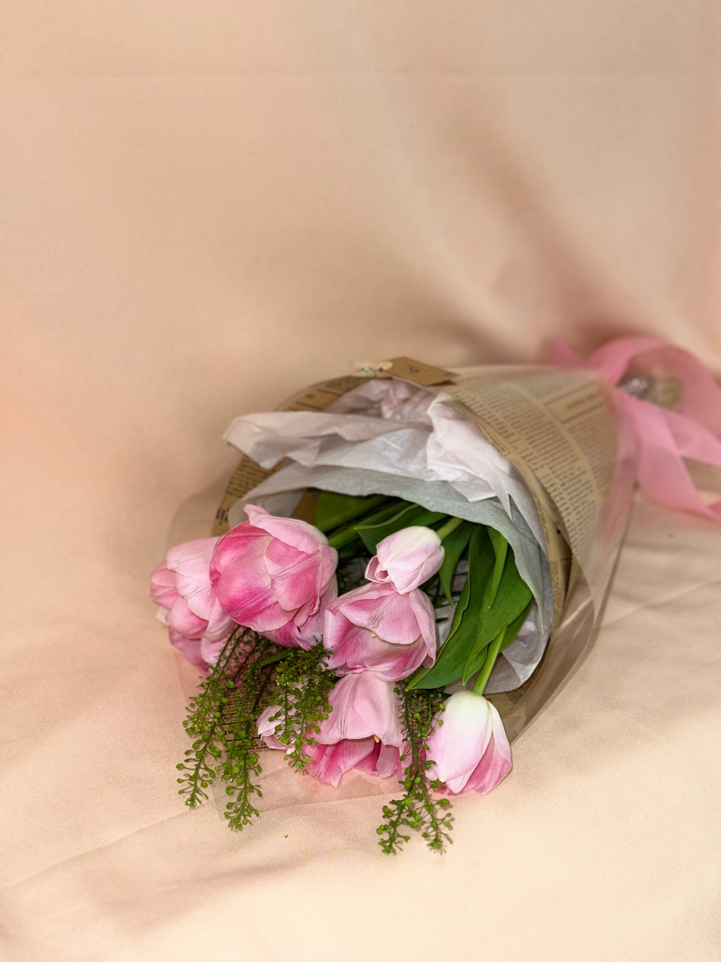 Marley (10 Tulips) Newspaper Bouquet