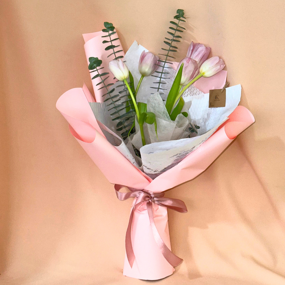 Kyra Pink (5 Tulips) Bouquet