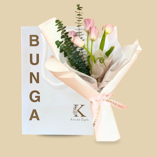 Kyra White (5 Tulips) Bouquet