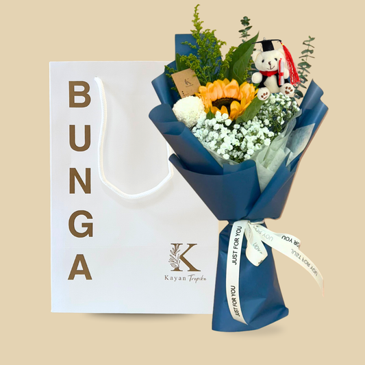 Graduation Tara Blue (Sunflower) Bouquet
