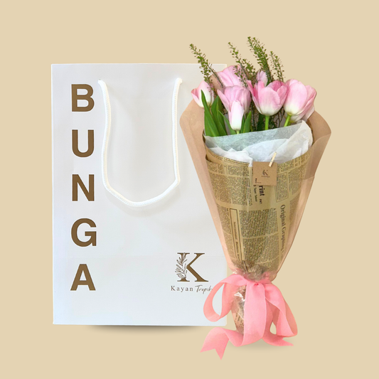Marley (10 Tulips) Newspaper Bouquet