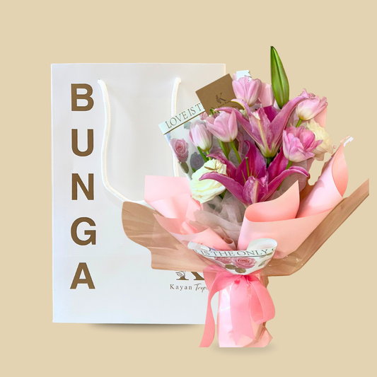 Scarlett (Lily, Tulip & Rose) Bouquet