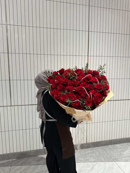 Giant 50 Red Roses