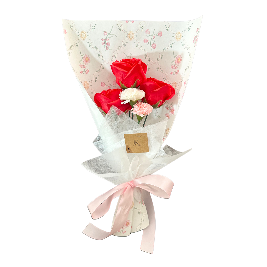 Aria Red Soap Flower Bouquet