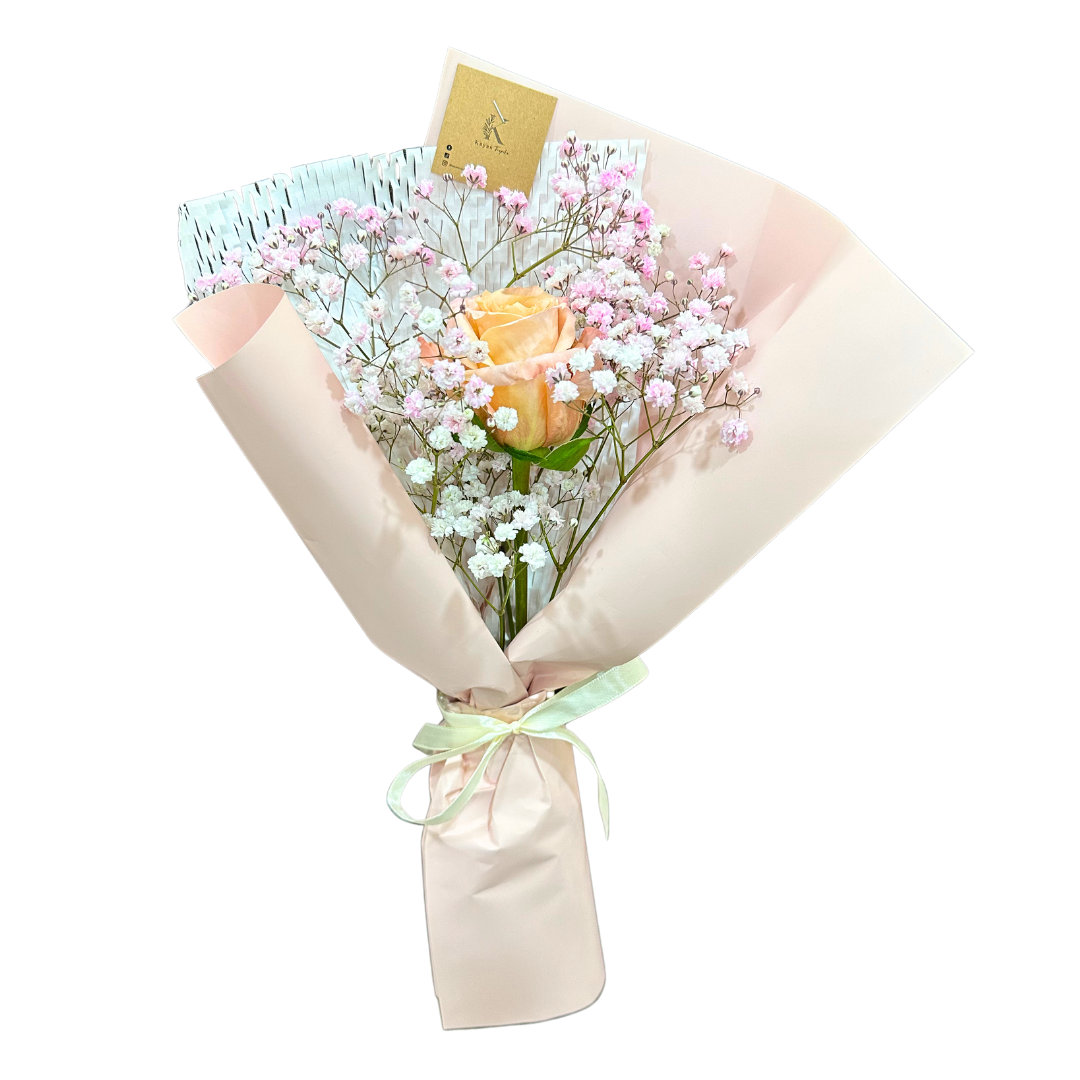 Anastasia Peach (Baby's Breath) V's Bouquet